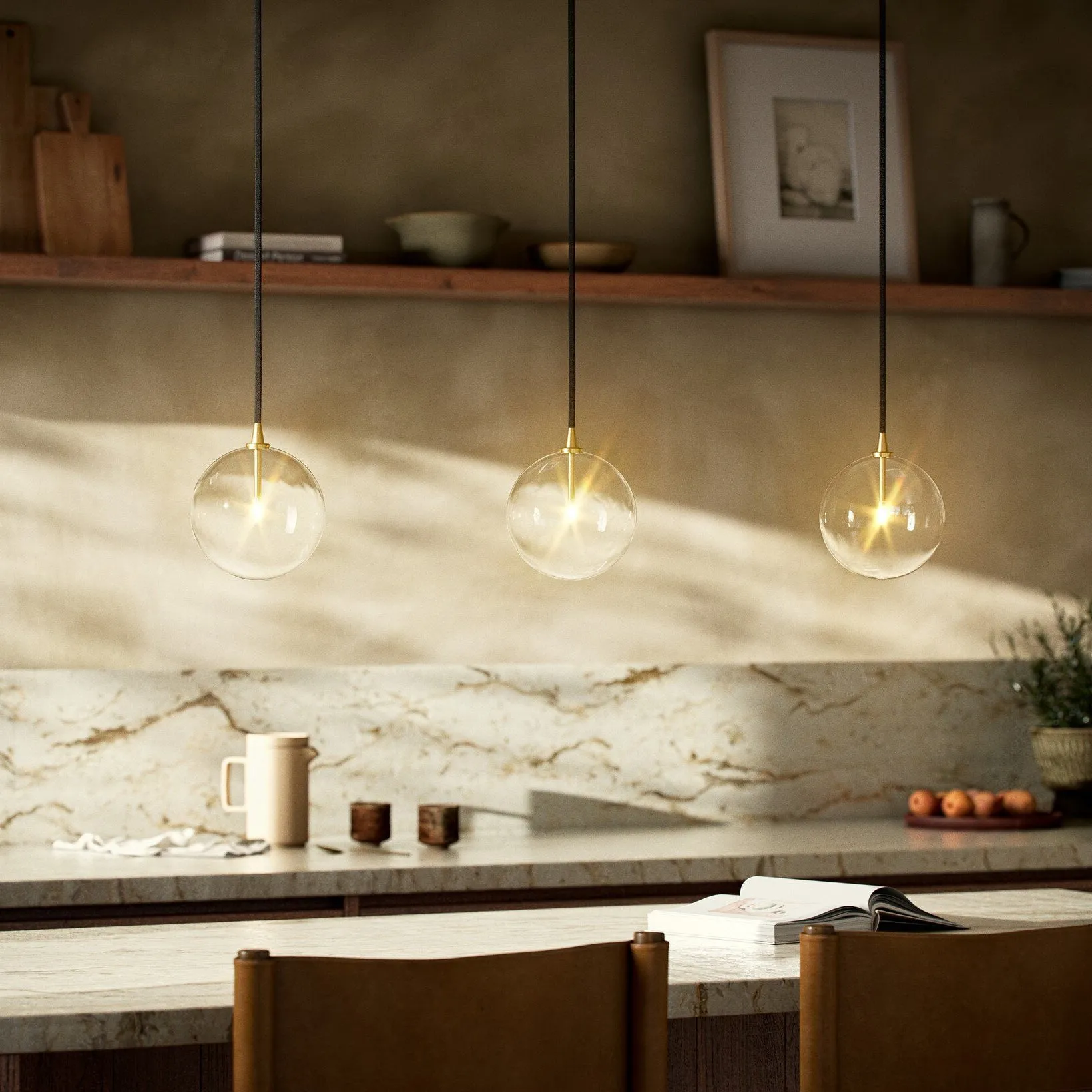 Schwung Glass Globe Pendant Light
