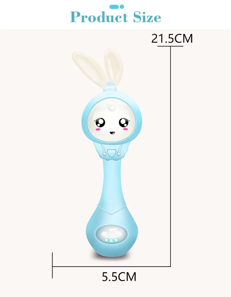 Sound & Light Bunny Rattle