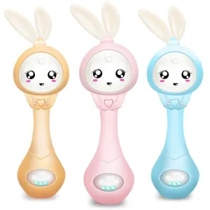 Sound & Light Bunny Rattle