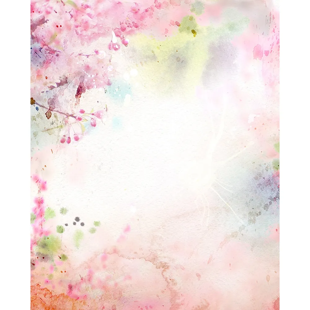 Spring Watercolor Printed Backdrop