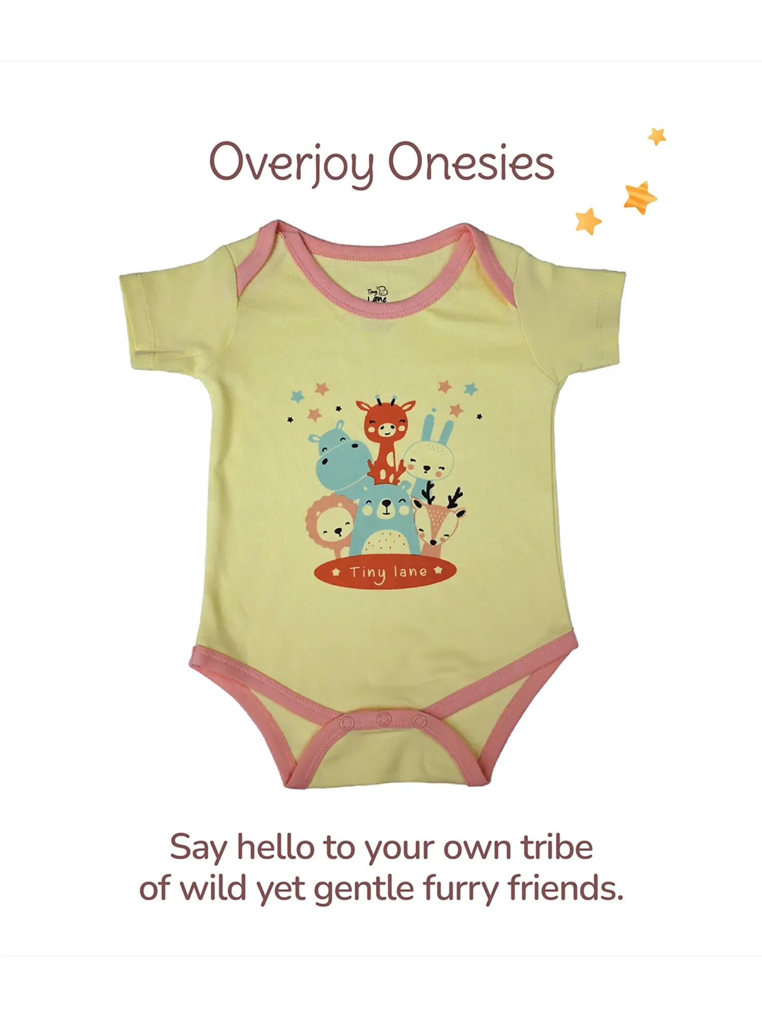 Tiny Lane Baby Onesies - Jolly Ride   Honey Bunny (Pack of 2)