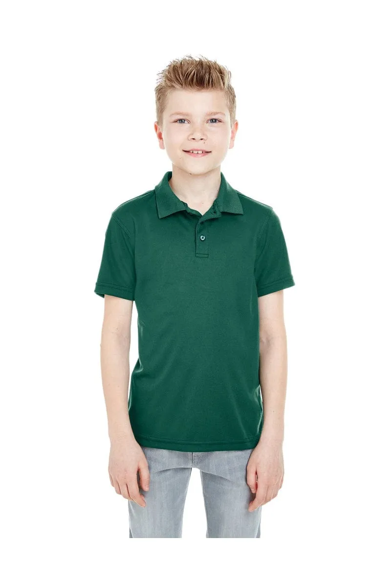 UltraClub 8210Y: Youth Cool & Dry Mesh Pique Polo