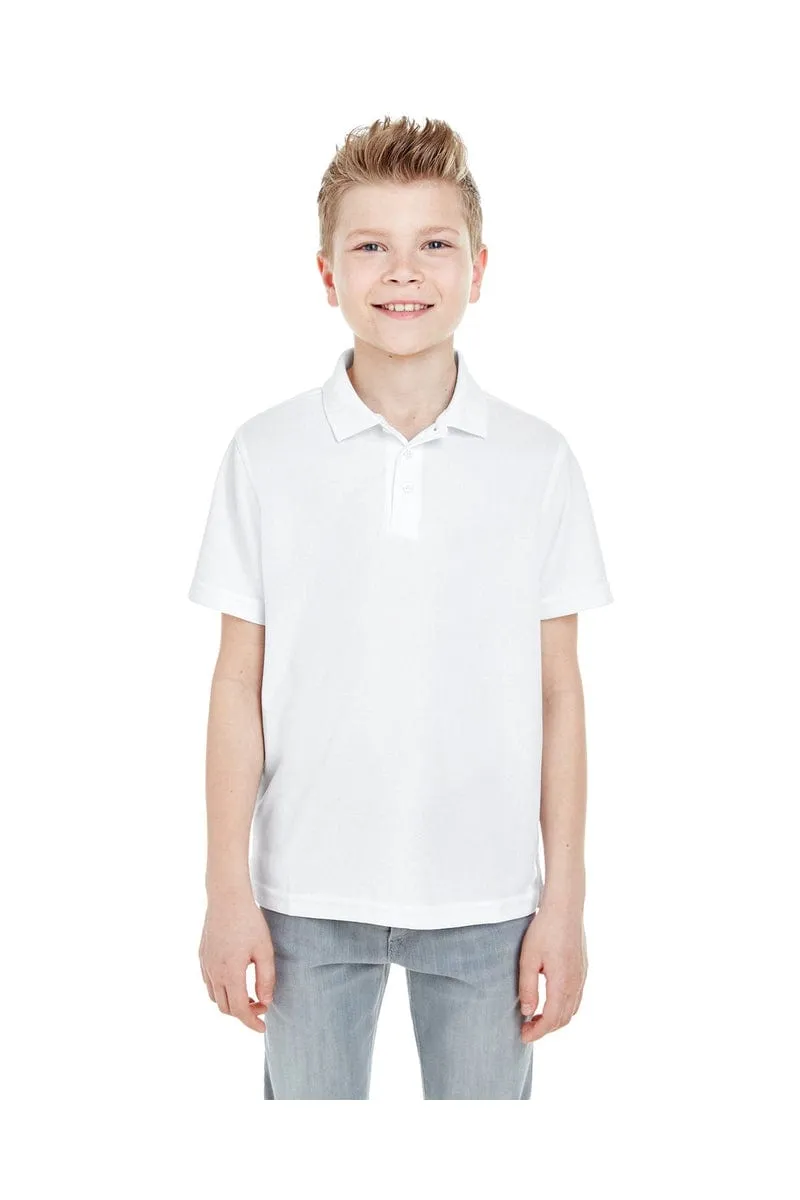 UltraClub 8210Y: Youth Cool & Dry Mesh Pique Polo