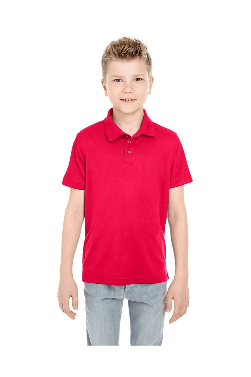 UltraClub 8210Y: Youth Cool & Dry Mesh Pique Polo