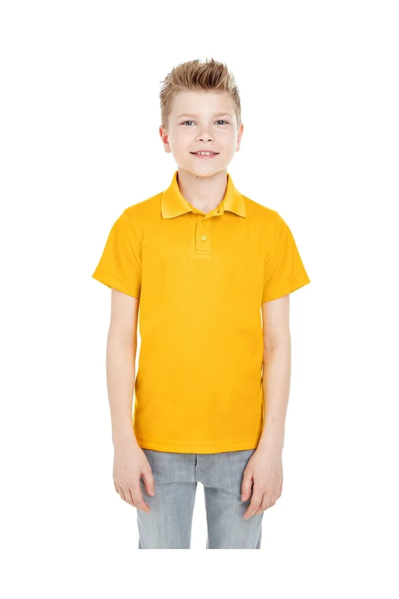 UltraClub 8210Y: Youth Cool & Dry Mesh Pique Polo