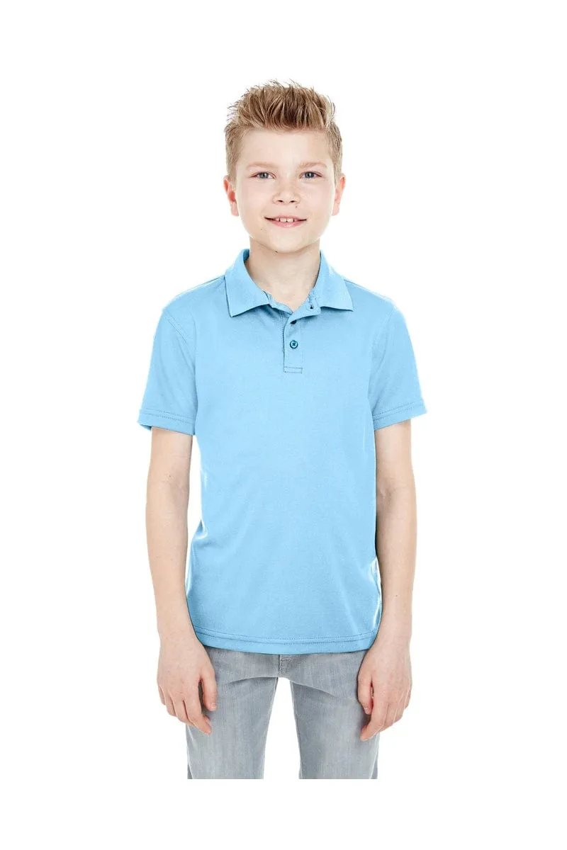UltraClub 8210Y: Youth Cool & Dry Mesh Pique Polo