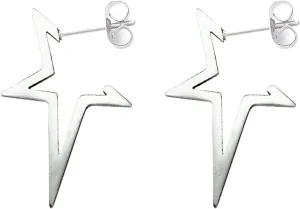 Y2k Black Gothic Dangle Punk Halloween Earrings - Stainless Steel Star Spike Stud Earrings